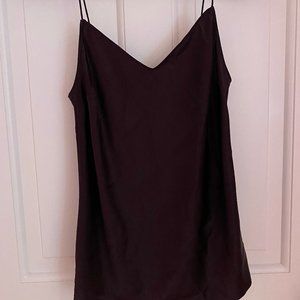 Dark purple silk tank top (Cicely Cami)